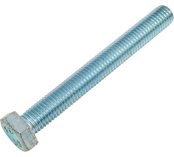 Болт МЕТАЛЛСЕРВИС М12x100, DIN 933, с полной резьбой, цинк, 4 шт. 1239015