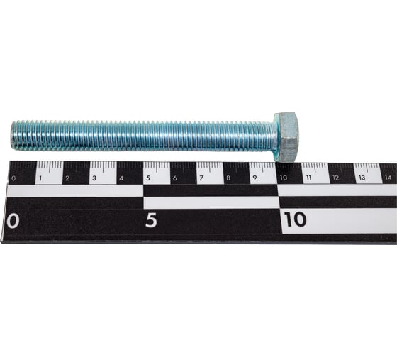 Болт МЕТАЛЛСЕРВИС М12x100, DIN 933, с полной резьбой, цинк, 4 шт. 1239015