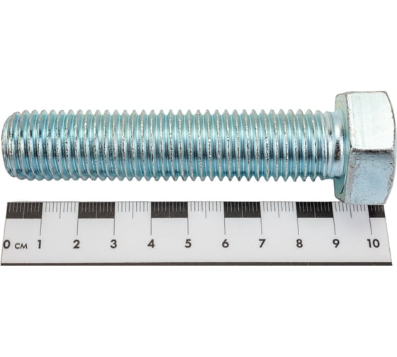 Болт МЕТАЛЛСЕРВИС М20x90, DIN 933, с полной резьбой, цинк, 2 шт. 1239330