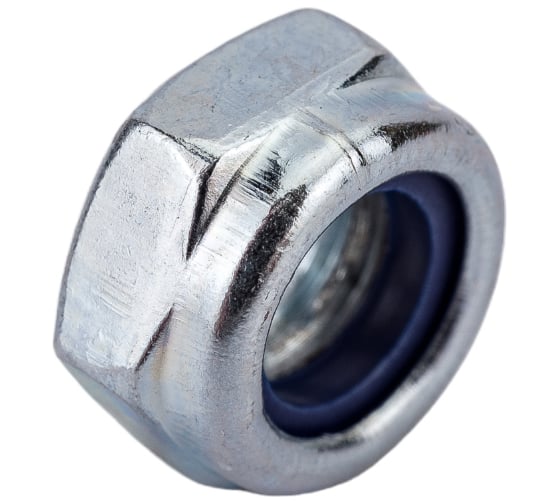 Гайка со стопорным кольцом МЕТАЛЛСЕРВИС M6, DIN 985, цинк, 100 шт. 1239409