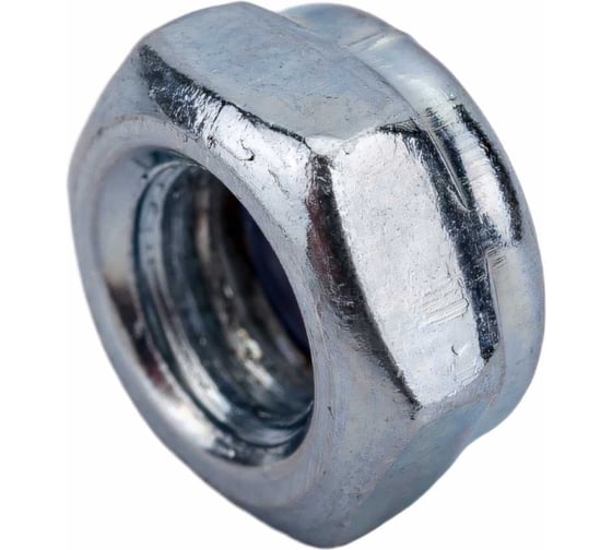 Гайка со стопорным кольцом МЕТАЛЛСЕРВИС M6, DIN 985, цинк, 100 шт. 1239409
