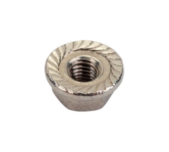 Шестигранная гайка с фланцем с насечками DINFIX ДИН 6923, нерж. А2, M3, 50 шт. 00-00002967