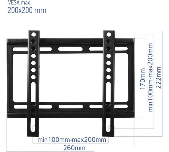 Фиксированный кронштейн Godigital dr mounts черный 23"-42" KL 2020F
