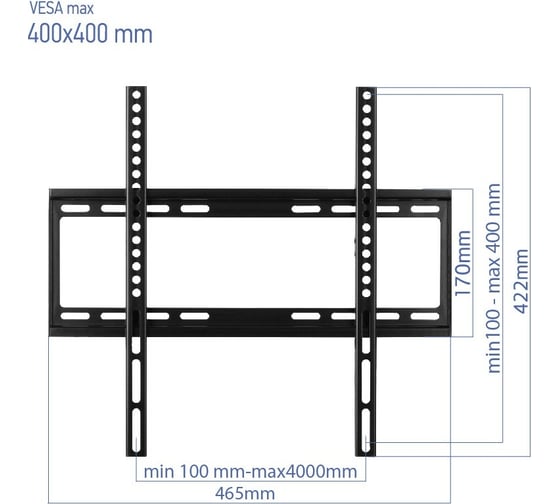 Фиксированный кронштейн Godigital dr mounts черный 32"-55" KL 4040F