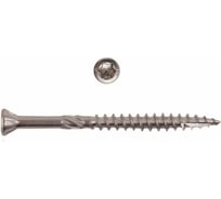 Саморезы по дереву КРЕП-КОМП из нерж. стали А2 HIMTEX 5.0x60 мм, спец фреза, тип 17, 10 шт. 05060ASUмф