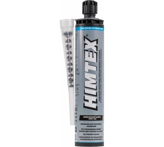 КРЕП-КОМП Химический анкер HIMTEX PESF-100 300 ml полиэстер для пустотелых оснований и бетона+1 насадка (шт.) хап300 1