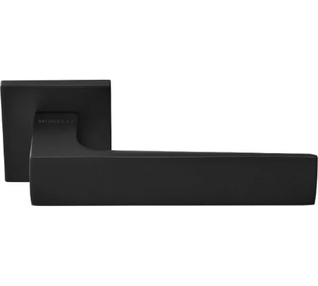 Дверная ручка MORELLI MIRA MH 54 S6 BL на квадратной розетке 6 мм, цвет - черный 9013946