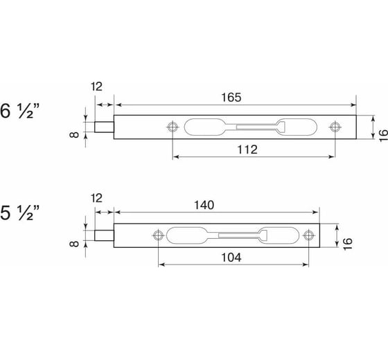 Ригель Palladium 5-1/2" СР хром 00002300