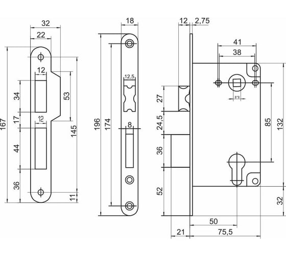 Корпус замка Palladium 285 PB 00006507
