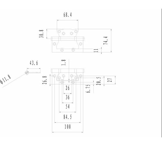 Накладная дверная петля Palladium 2BB-100 PB 00011847