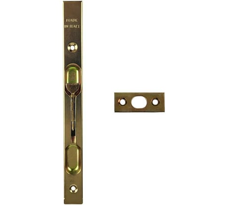 Торцевой шпингалет ALDEGHI LUIGI SPA 200 мм, сталь с латунным покрытием 202AO20