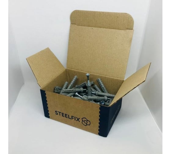 Дюбель гвоздь Steelfix 6x40 мм, потайной борт, 50 шт. ДГП64050