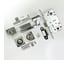 Дверная ручка r06.081 sn/cp с поворотником bk 0605 sn/cp и механизмом wc 410 b-s kevlar sn/cp VETTORE сатин/хром 104 1