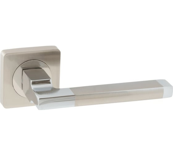 Дверная ручка r06.031 sn/cp с поворотником bk 0605 sn/cp и механизмом wc 410 b-s kevlar sn/cp VETTORE сатин/хром 106