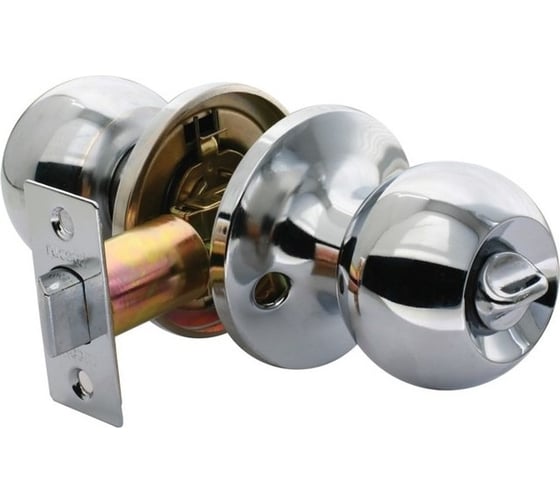 Ручка-шар Rucetti HK-01 WC PC комплект с механизмом, фиксатор WС, хром 9010654 1