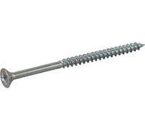 Универсальный саморез КВАДРА 5x120 белый, потайная голова, цинк, кop. 100 шт. 503120001100