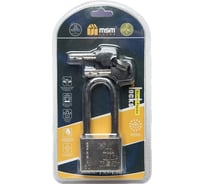 Стальной навесной замок повышенной секретности MSM 50 мм TS3/L50 блистер