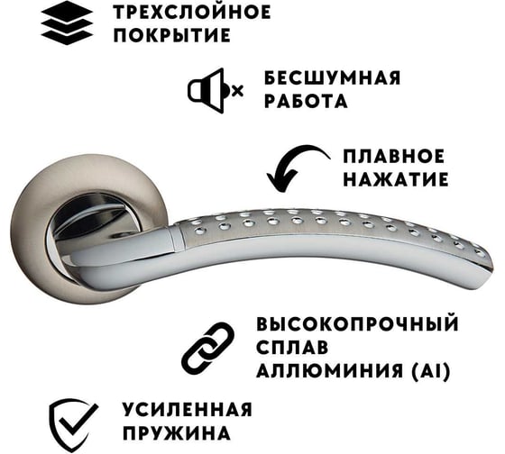 Ручка PALIDORE A-59 HHP (150 квадрат), никель, с перфорацией 98760669