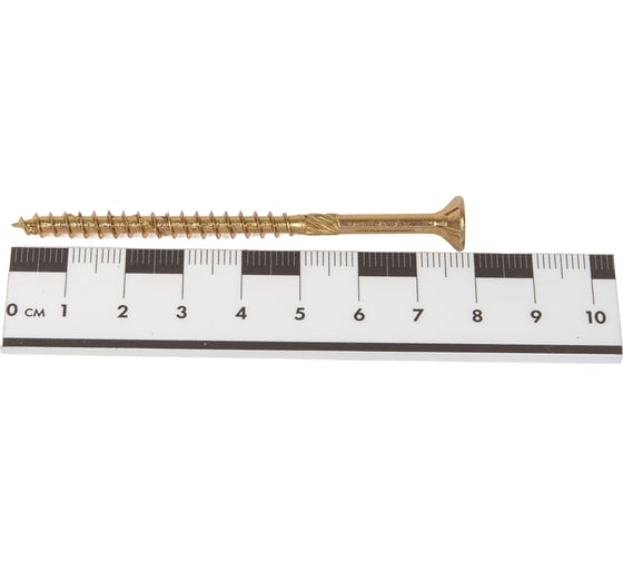 Шуруп для дерева Fischer fpf-sz 5,0x80 yzp, жёлт. цинк, 10 шт. 653972