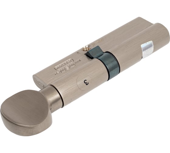 Ключевой цилиндр MSM 40+50 мм, матовый никель, ключ-вертушка CW40/50mm SN