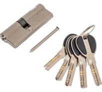 Ключевой цилиндр MSM 45+35 мм, матовый никель, ключ-ключ C45/35mm SN