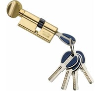Ключевой цилиндр MSM 37+31 мм, полированная латунь, ключ-вертушка CW37/31mm PB