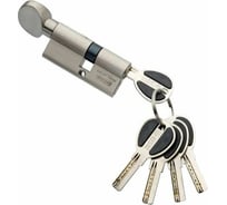 Ключевой цилиндр MSM 37+31 мм, матовый никель, ключ-вертушка CW37/31mm SN