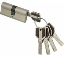 Ключевой цилиндр MSM 60+40 мм, матовый никель, ключ-ключ C60/40mm SN
