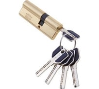 Ключевой цилиндр MSM 50+40 мм, полированная латунь, ключ-ключ C50/40mm PB