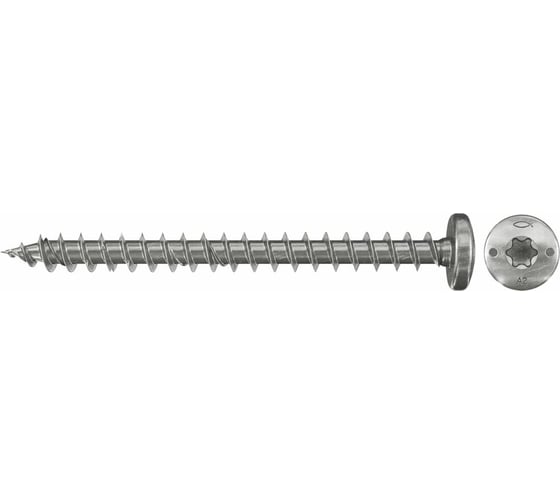 Шуруп для дерева Fischer FPF-PT 5,0x60 A2F нерж. сталь, 50 шт. 657385