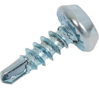 Саморез КВАДРА клоп, со сверлом, 3.5x11 полуцилиндрическая головка, цинк, кop. 200 шт. 351130702000