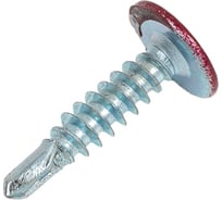 Крашеный саморез с пресс-шайбой со сверлом КВАДРА 4.2x19 RAL 3005, кop. 200 шт. 300519220200