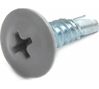 Крашеный саморез с пресс-шайбой со сверлом КВАДРА 4.2x16 RAL 7004, кop. 200 шт. 700416220200