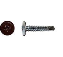 Крашеный саморез с пресс-шайбой со сверлом КВАДРА 4.2x16 RAL 8017, кoр. 1000 шт. 801716211000