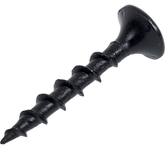 Саморез по дереву для гкл КВАДРА черный, PH2, редкая резьба, 3.5x25 кop. 1000 шт. 350251011000
