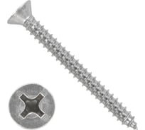 Саморез КВАДРА DIN 7982, 4.2x16 цинк, потайной, PH2, острый, коp. 200 шт. 824216007200