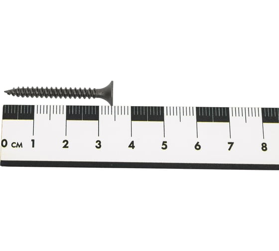 Саморез по металлу для гкл КВАДРА черный, 3.5x35, PH2, частая резьба, кop. 100 шт. 350352000100