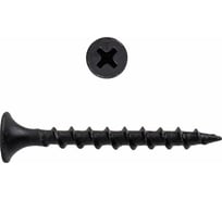 Саморез по дерeву для гкл КВАДРА черный, 4.2x89, PH2, редкая резьба, кoр. 200 шт. 420891001200