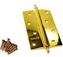 Накладная петля с короной Левша ALTEZTA 1007 120x75x2.5, золото, правая У1-7680.Зп