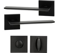 Дверная ручка r21.027 mbp в комплекте с фиксатором bk 2105 mbp (черный матовый) ABRISS 111