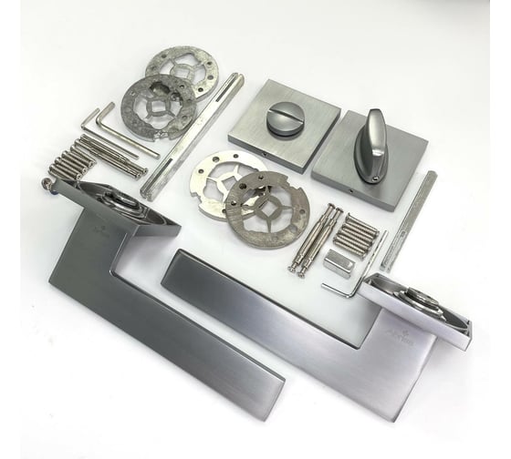 Дверная ручка r21.027 mcp в комплекте с фиксатором bk 2105 mcp (матовый хром) ABRISS 112
