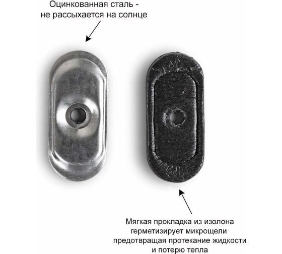 Торцевая термошайба Крепче 45x20 мм, 50 шт. 2947485