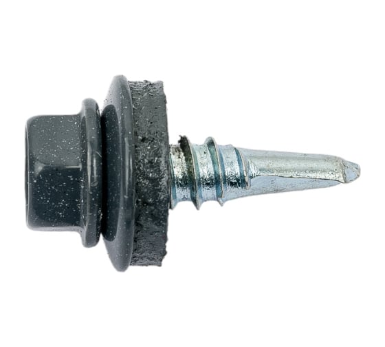 Кровельный саморез КРЕП-КОМП 5,5x19 RAL7024, серый графит Kn KENNER 300 шт. ск55197024ф