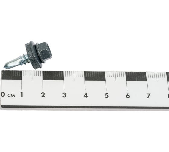Кровельный саморез КРЕП-КОМП 5,5x19 RAL7024, серый графит Kn KENNER 300 шт. ск55197024ф