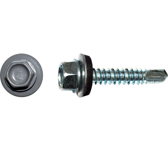 Кровельный саморез КРЕП-КОМП 5,5x25 RAL7024, серый графит Kn KENNER 250 шт. ск55257024ф