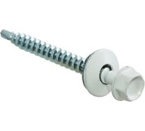 Кровельные саморезы с буром Стройбат 4,8x70 белые 4 кг 240710