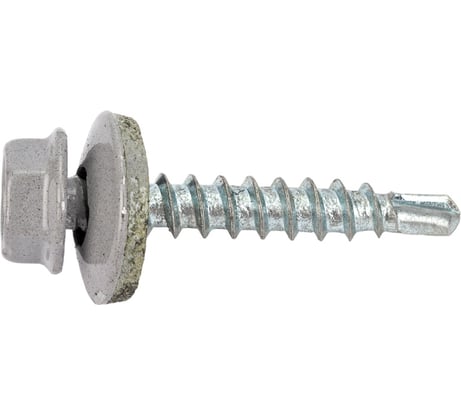 Кровельные саморезы с буром Стройбат 4,8x28 св.серые 300 шт. 287240