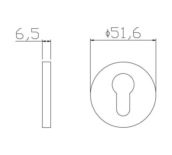Ключевая накладка под евроцилиндр ADDEN BAU SC SR-001 NICKEL 940002023026