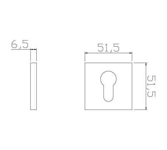 Ключевая накладка под евроцилиндр ADDEN BAU SC SQ-001 GRAPHITE 940002023029