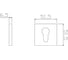 Ключевая накладка под евроцилиндр ADDEN BAU SC SQ-001 GRAPHITE 940002023029 3